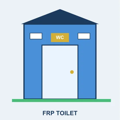 FRP 4-Seater Toilet Van