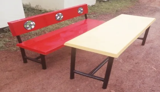 FRP Three Seater Desk Bench